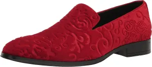 STACY ADAMS Men's Saunders Velour Slip on Loafer