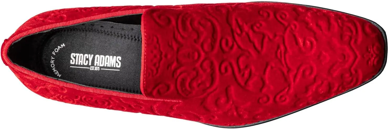 STACY ADAMS Men's Saunders Velour Slip on Loafer