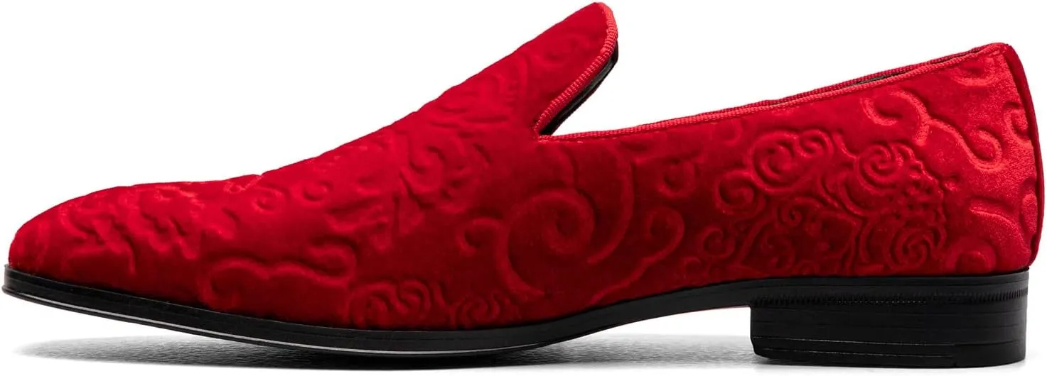 STACY ADAMS Men's Saunders Velour Slip on Loafer