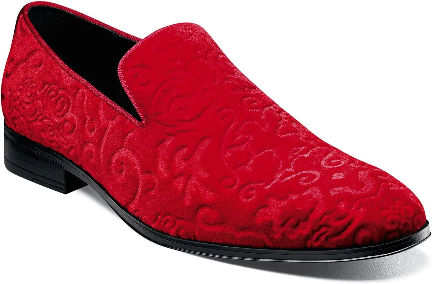STACY ADAMS Men's Saunders Velour Slip on Loafer
