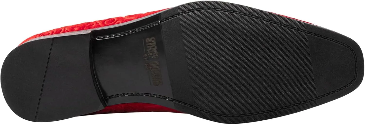 STACY ADAMS Men's Saunders Velour Slip on Loafer