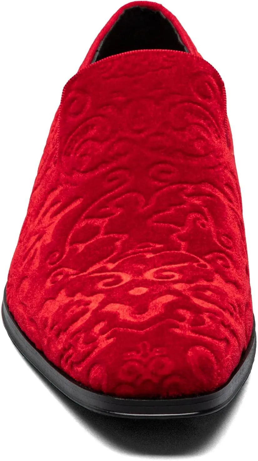 STACY ADAMS Men's Saunders Velour Slip on Loafer