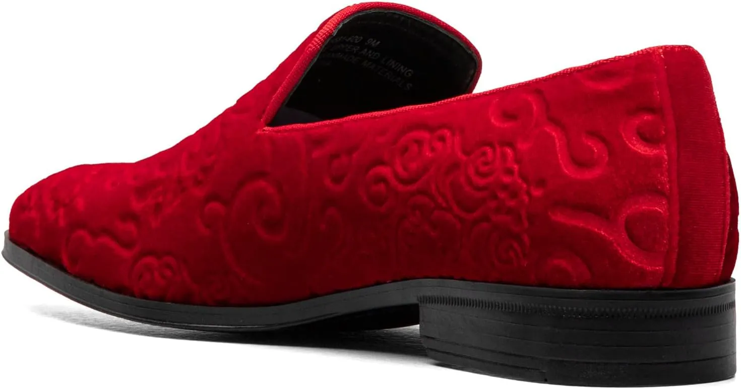 STACY ADAMS Men's Saunders Velour Slip on Loafer