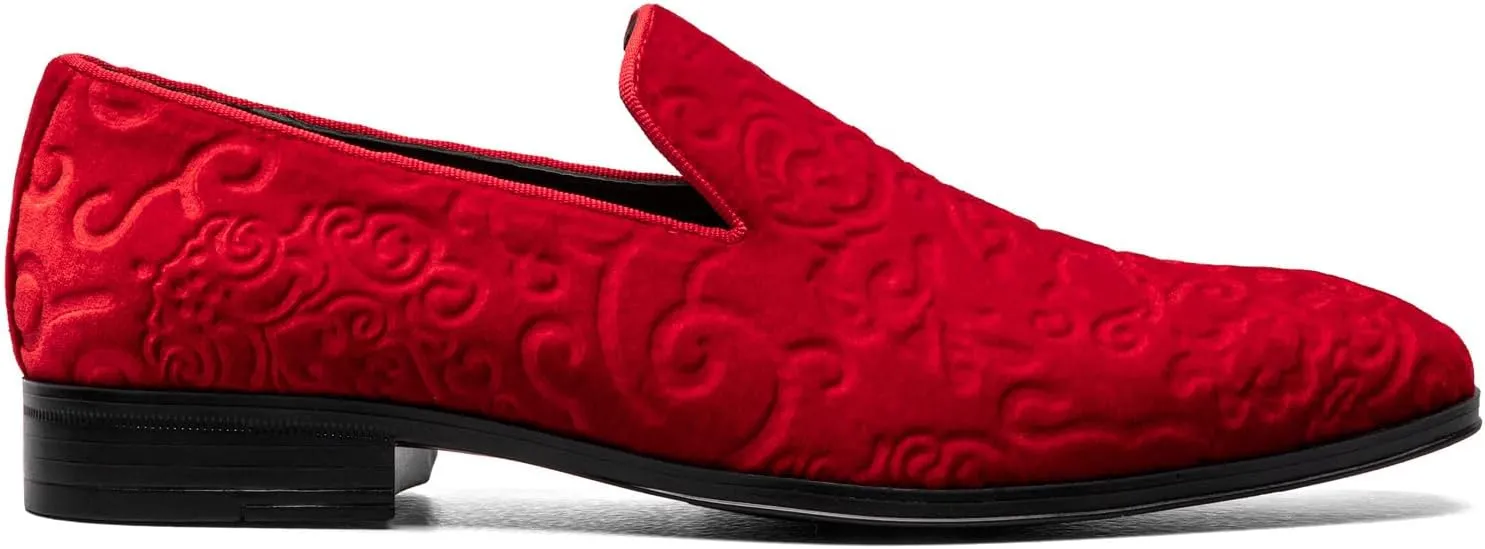STACY ADAMS Men's Saunders Velour Slip on Loafer
