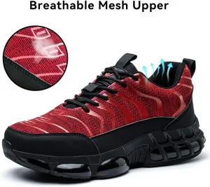 Steel Toe Shoes for Men Women Lightweight Safety Sneakers Composite Toe Work Shoes Puncture Proof Industrial Construction Shoes Black