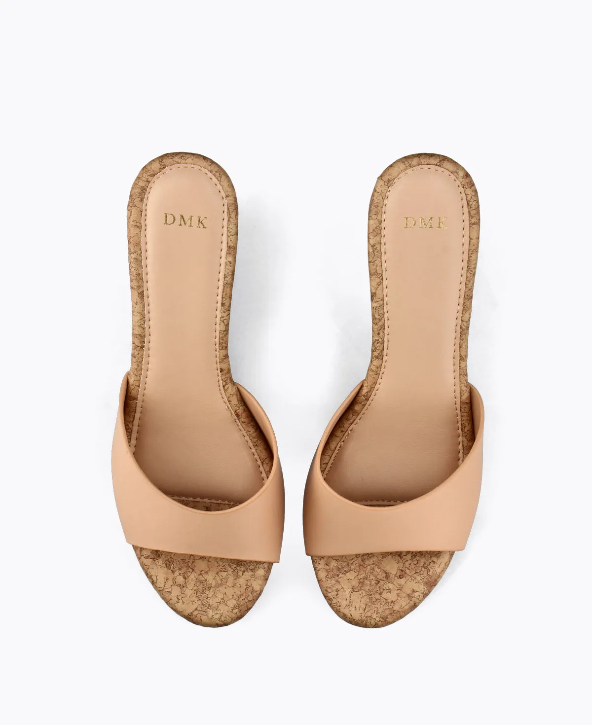 Steph Wedge Heel Sandals - Nude