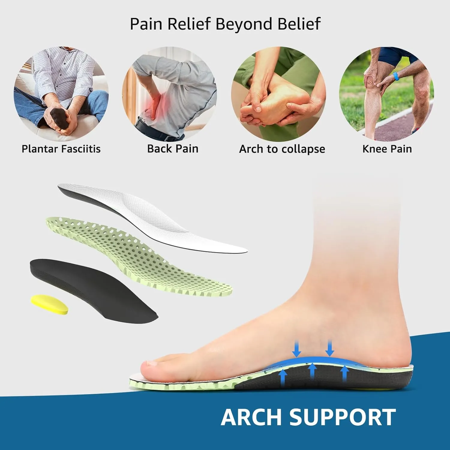 STQ Slip on Sneakers Men Comfort Walking Shoes Orthopedic Shoes for Plantar Fasciitis