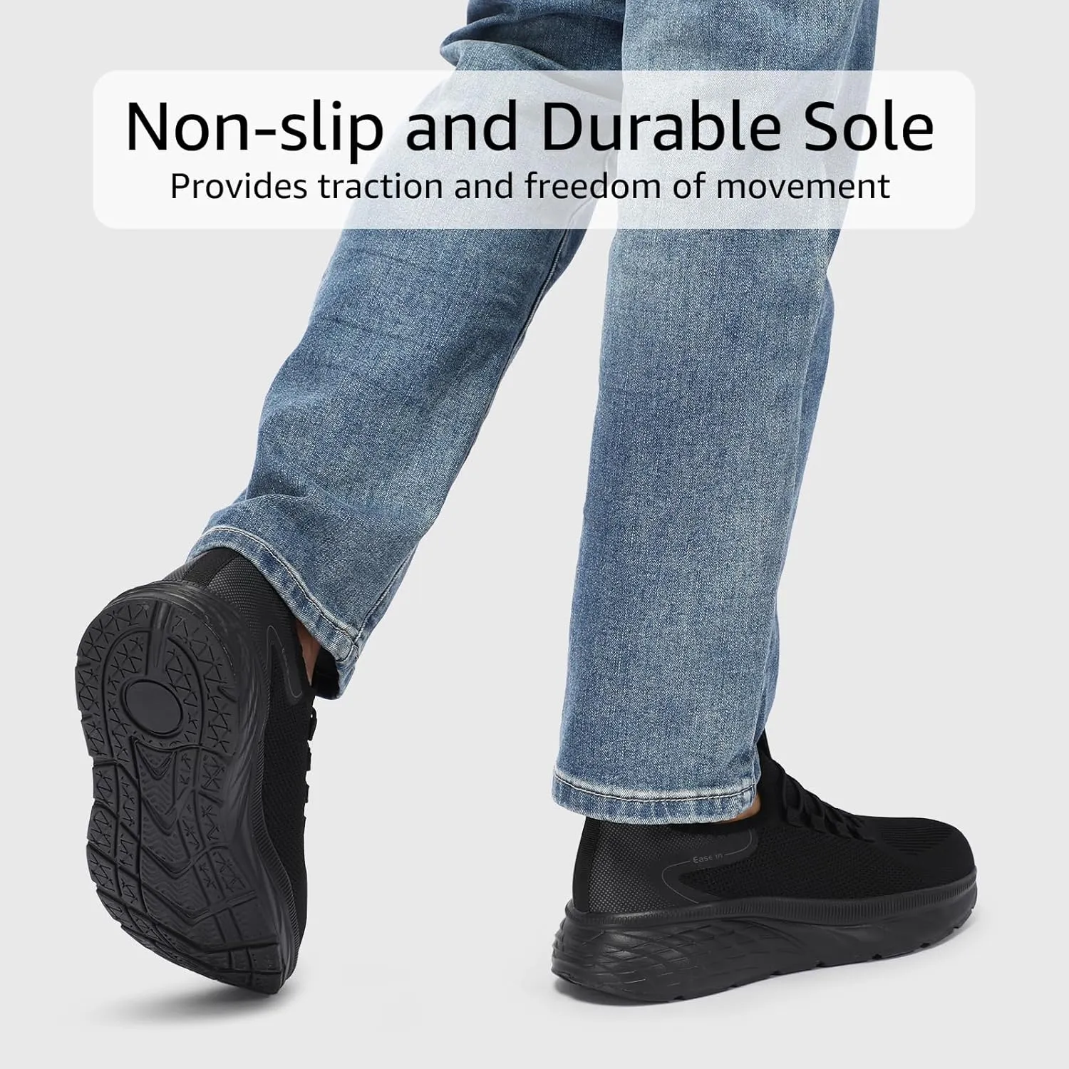STQ Slip on Sneakers Men Comfort Walking Shoes Orthopedic Shoes for Plantar Fasciitis