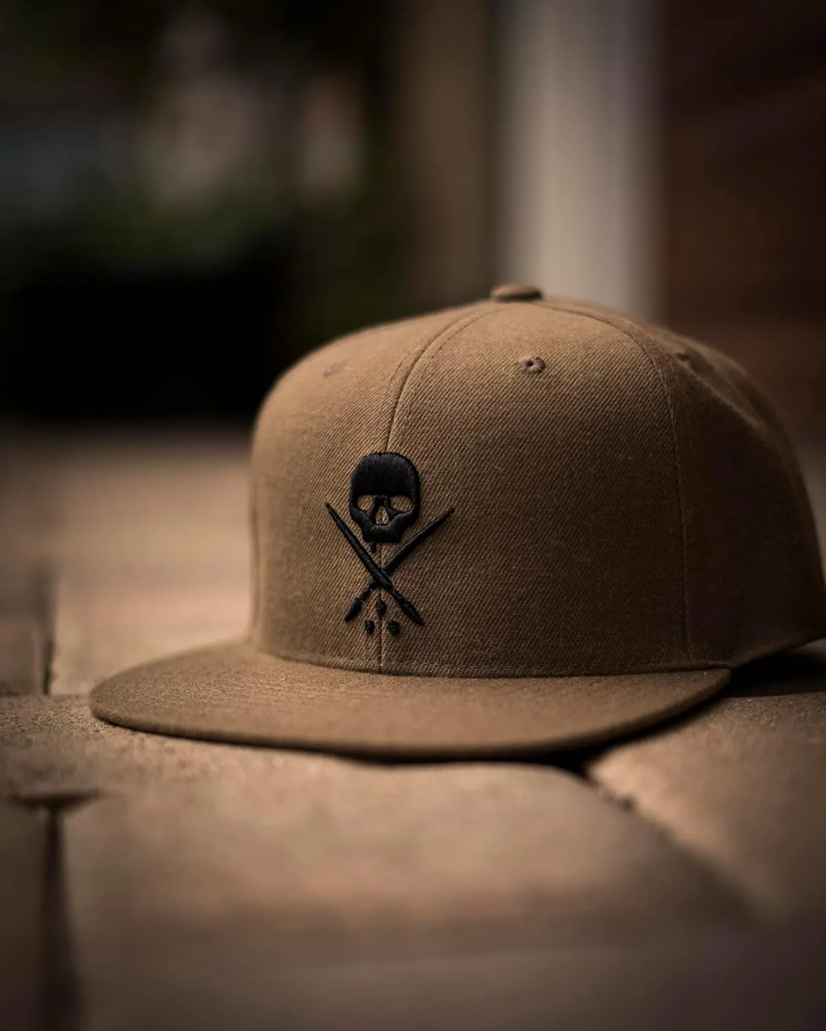 Sullen Badge Fitted Tattoo Lifestyle Logo Flat Bill Hat
