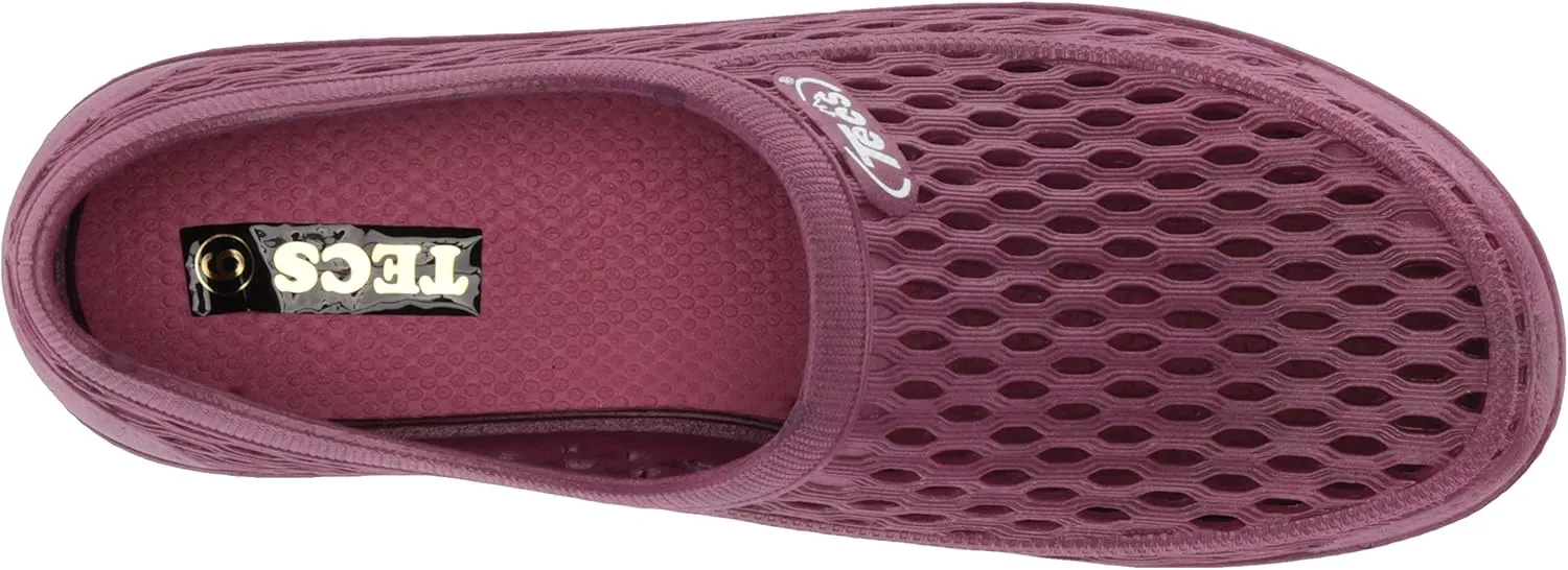 TECS Women's Summer Slip On Classic Clog Water Shoes - Lightweight, Easy to Clean and Cushioned Insole