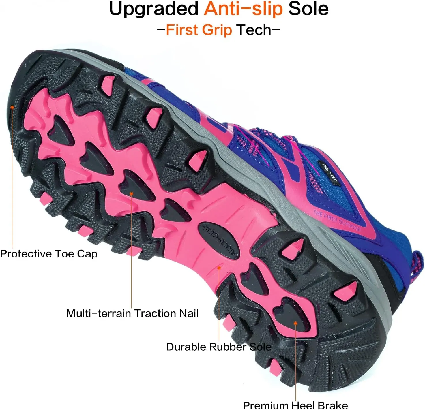 TFO Women's Lightweight Breathable Non-Slip Hiking Running Shoe Athletic Outdoor Walking Trekking Sneaker