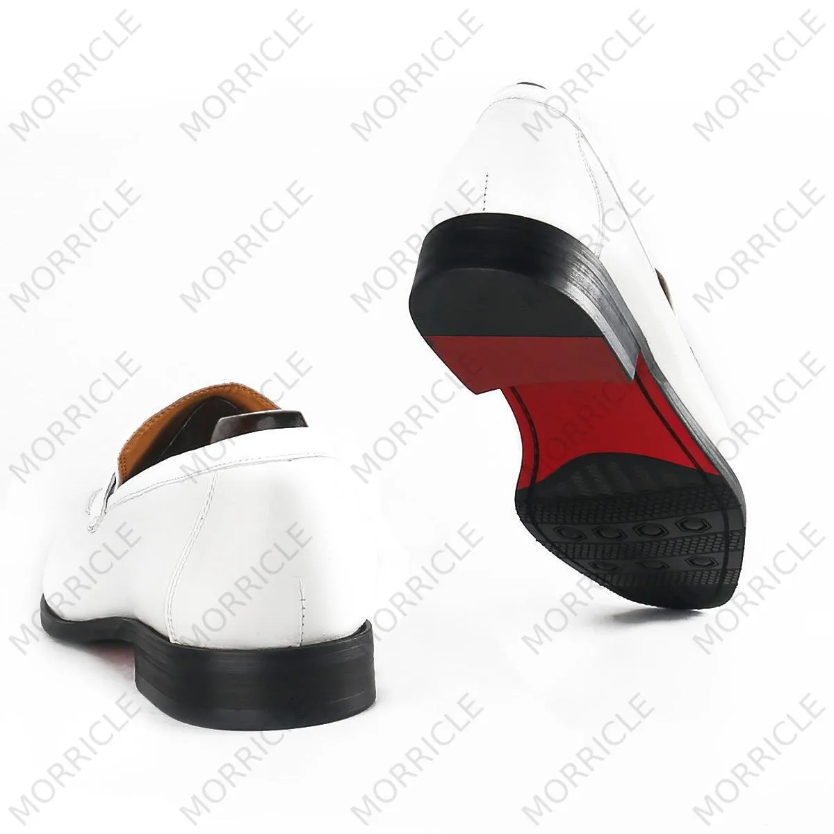 Timeless White Horsebit Loafers