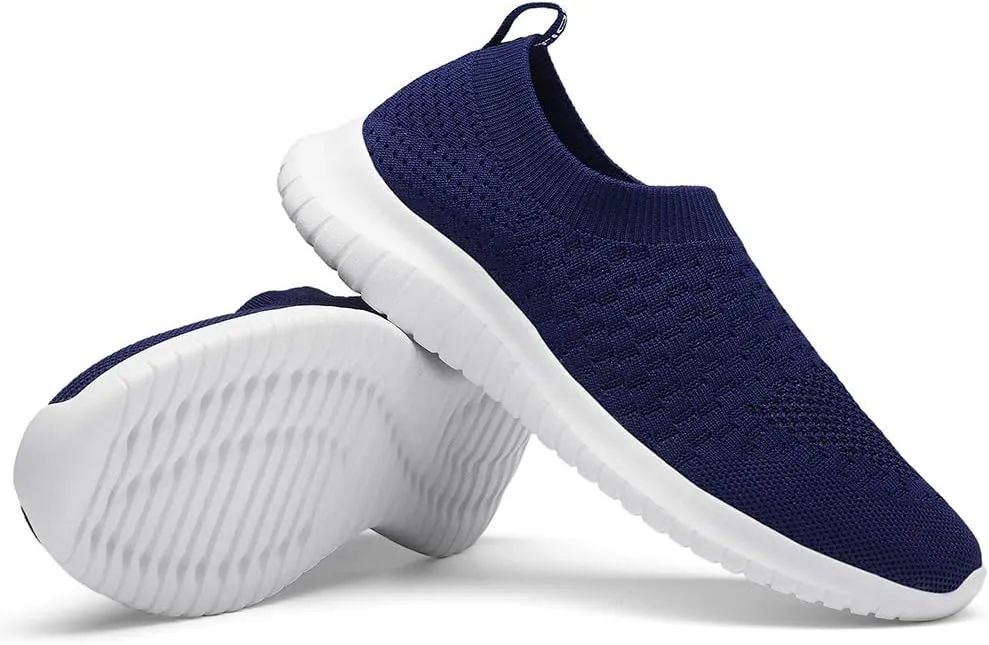 TIOSEBON Men's Slip On Walking Shoes Knit Mesh Tennis Sneaker