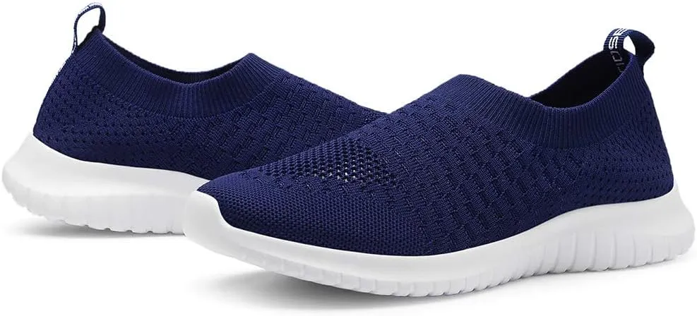 TIOSEBON Men's Slip On Walking Shoes Knit Mesh Tennis Sneaker