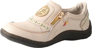 TMA EYES Women's Non-Slip Leather Casual Slip On Comfort Walking Flat Shoes