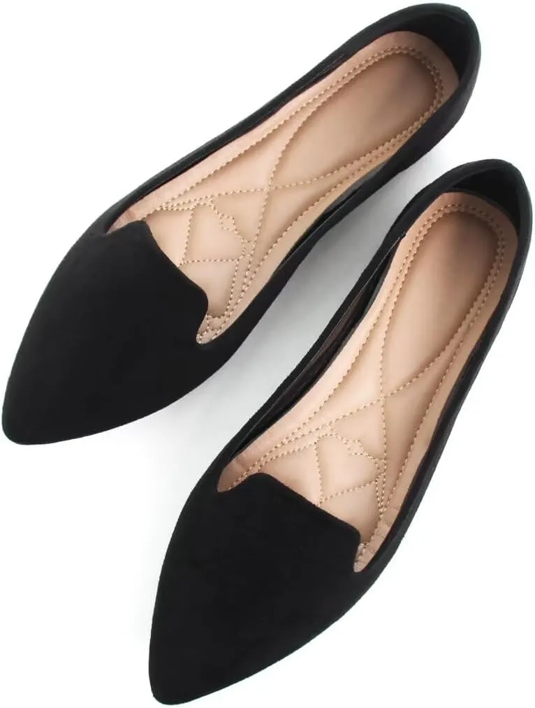 TN TANGNEST Slduv7 Women's Fashion Ballet Flats Pointed Comfortable Slip on Flat Dress Shoes