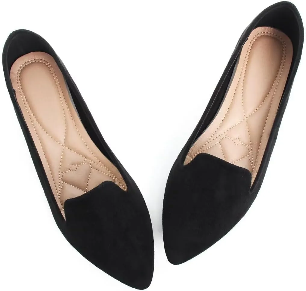 TN TANGNEST Slduv7 Women's Fashion Ballet Flats Pointed Comfortable Slip on Flat Dress Shoes