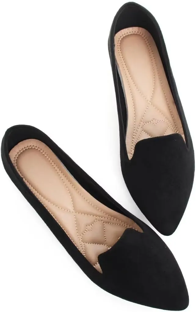 TN TANGNEST Slduv7 Women's Fashion Ballet Flats Pointed Comfortable Slip on Flat Dress Shoes