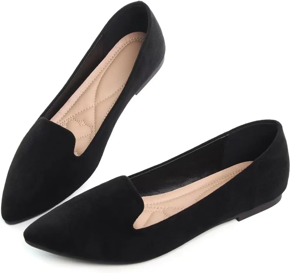 TN TANGNEST Slduv7 Women's Fashion Ballet Flats Pointed Comfortable Slip on Flat Dress Shoes