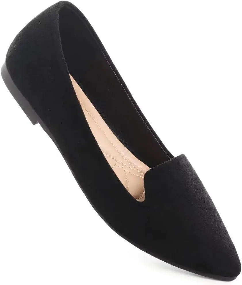 TN TANGNEST Slduv7 Women's Fashion Ballet Flats Pointed Comfortable Slip on Flat Dress Shoes