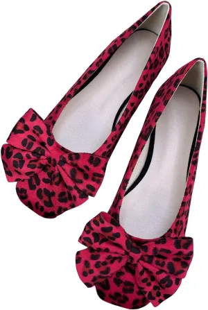 TN TANGNEST Women's Slip on Bowtie Bowknot Flat Shoes Elegant Square Toe All-Match Dressy Ballets Flats