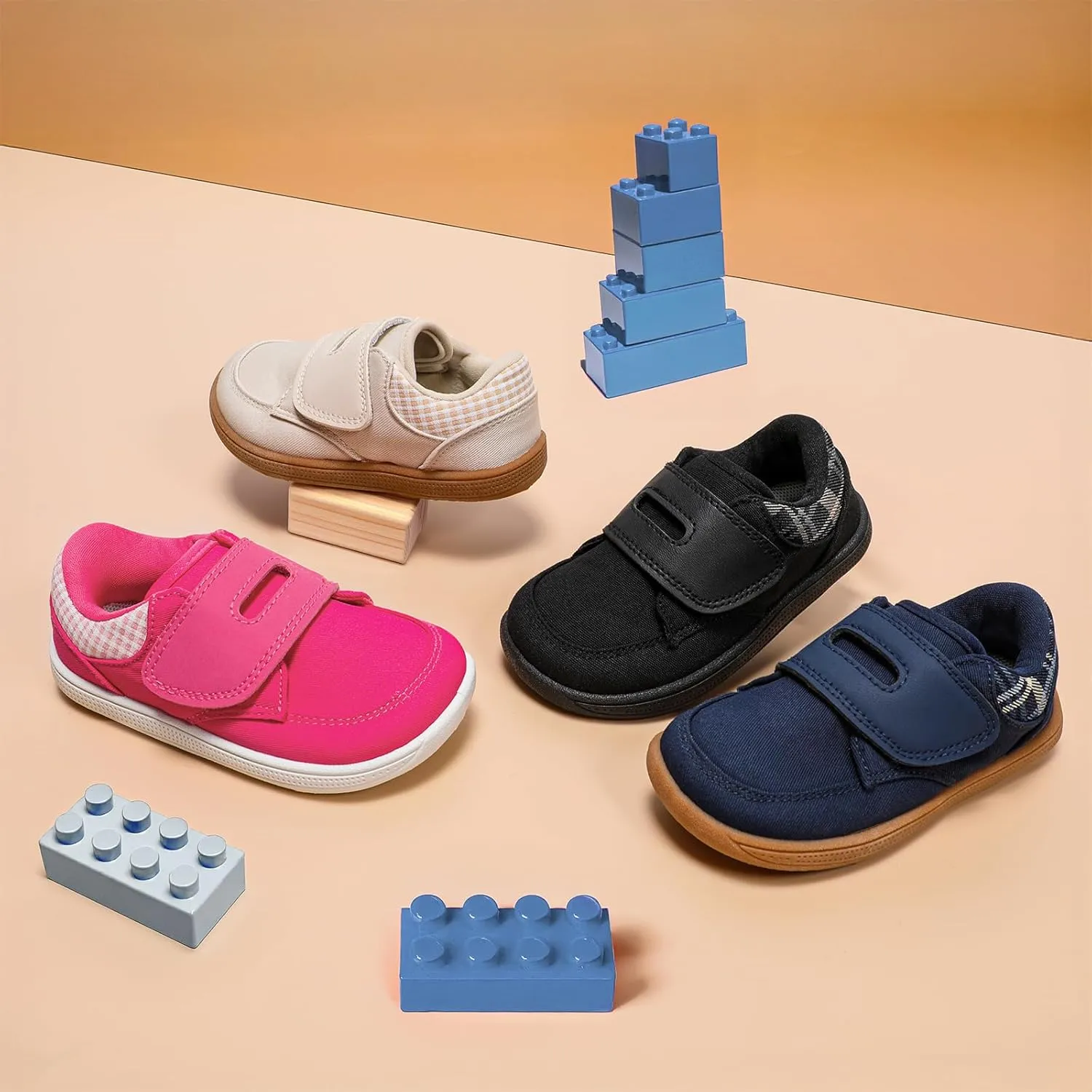 Toddler Barefoot Shoes Wide Toe Box Shoe Boys Girls Kids Walking Sneakers Non-Slip Lightweight Comfortable First Walking Tennis Outdoor Activities