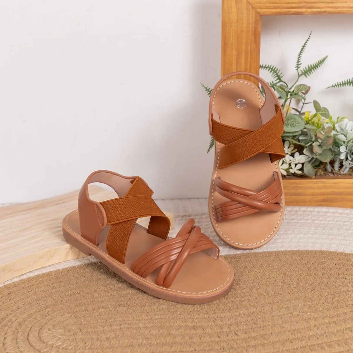 Toddler Girls Sandals Little Girl Summer Flat Sandal Baby Open Toe Outdoor Beach Holiday Dress Shoes