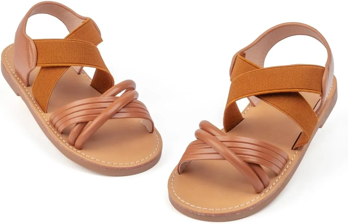 Toddler Girls Sandals Little Girl Summer Flat Sandal Baby Open Toe Outdoor Beach Holiday Dress Shoes