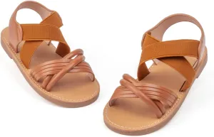 Toddler Girls Sandals Little Girl Summer Flat Sandal Baby Open Toe Outdoor Beach Holiday Dress Shoes