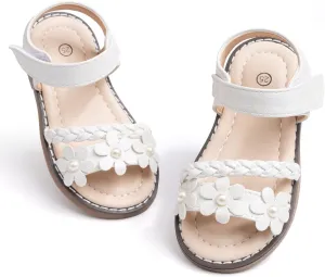 Toddler Girls Sandals Little Girl Summer Flat Sandal Baby Open Toe Outdoor Beach Holiday Dress Shoes
