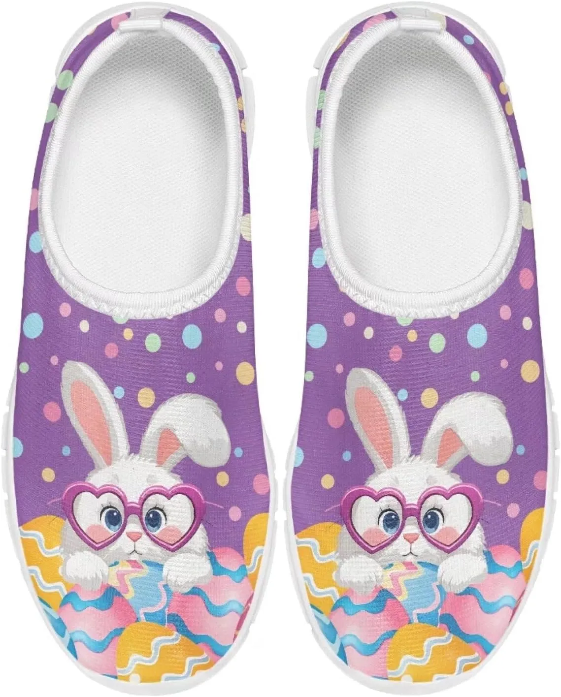 TODIYADDU Girls Easter Shoes Kids Lightweight Mesh Sneakers Casual Athletic Sneaker, White