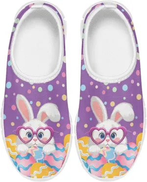 TODIYADDU Girls Easter Shoes Kids Lightweight Mesh Sneakers Casual Athletic Sneaker, White