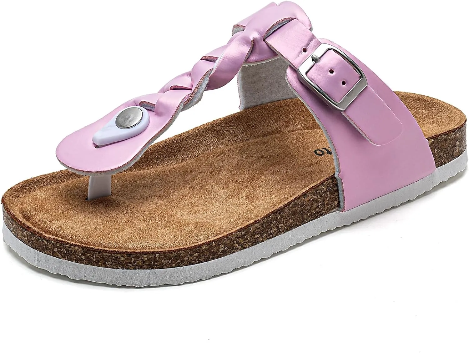 Torotto Boys Girls Cork Footbed Sandals Kids Flip Flops with Adjustable Braided Straps (Toddler/Little Kid/Big Kid)