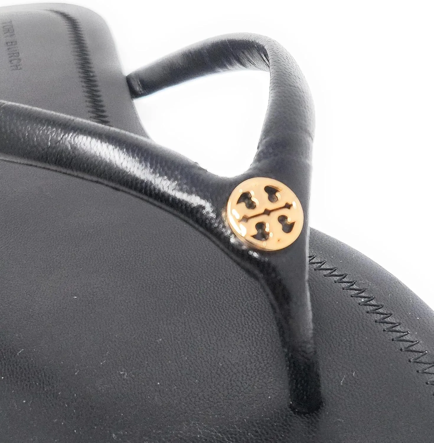 Tory Burch Women's Chelsea Leather Flip Flops - Safari Crystal Sock