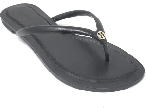 Tory Burch Women's Chelsea Leather Flip Flops - Safari Crystal Sock