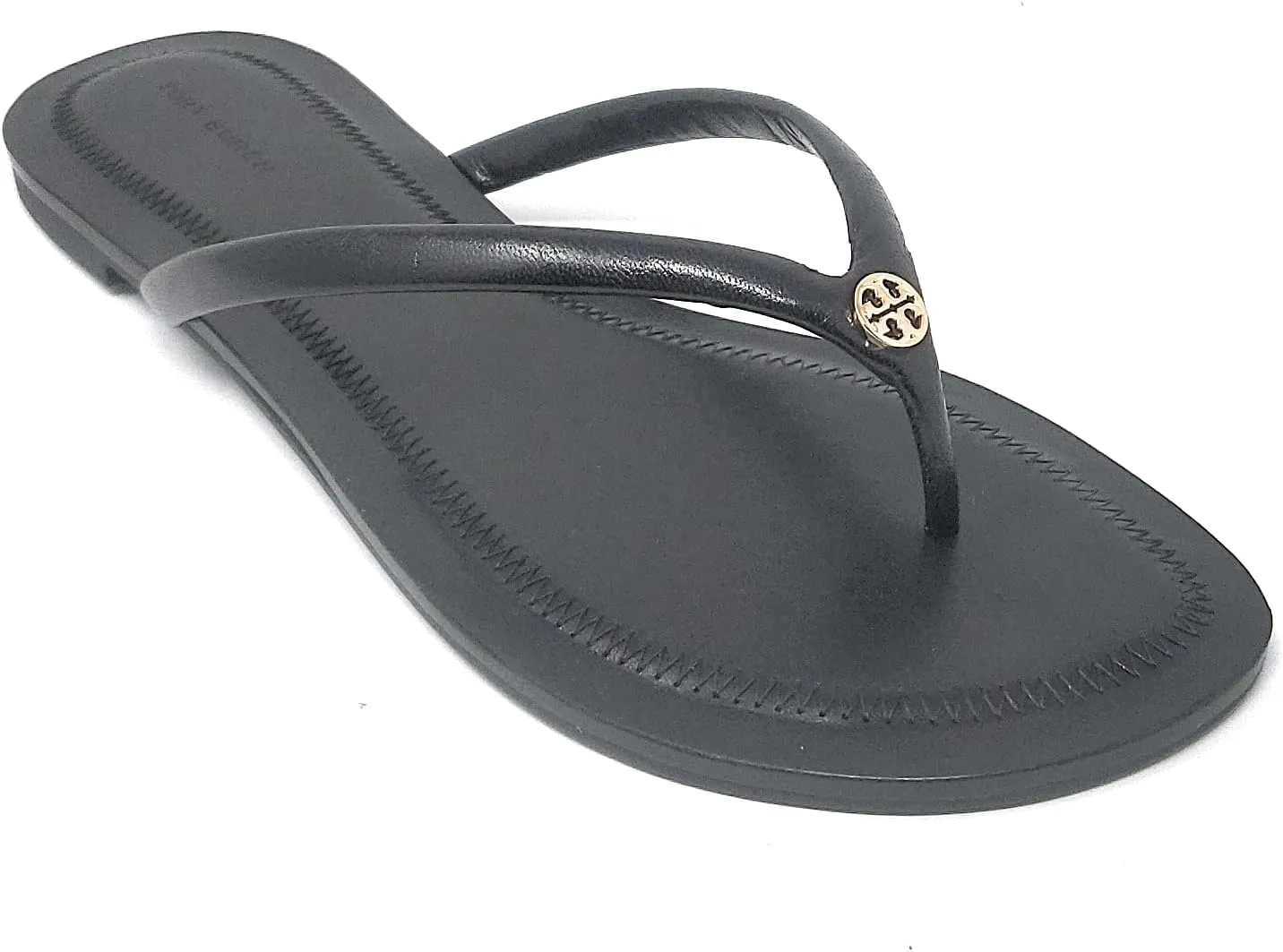 Tory Burch Women's Chelsea Leather Flip Flops - Safari Crystal Sock