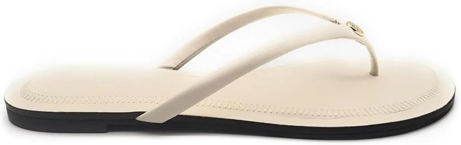 Tory Burch Women's Chelsea Leather Flip Flops - Safari Crystal Sock