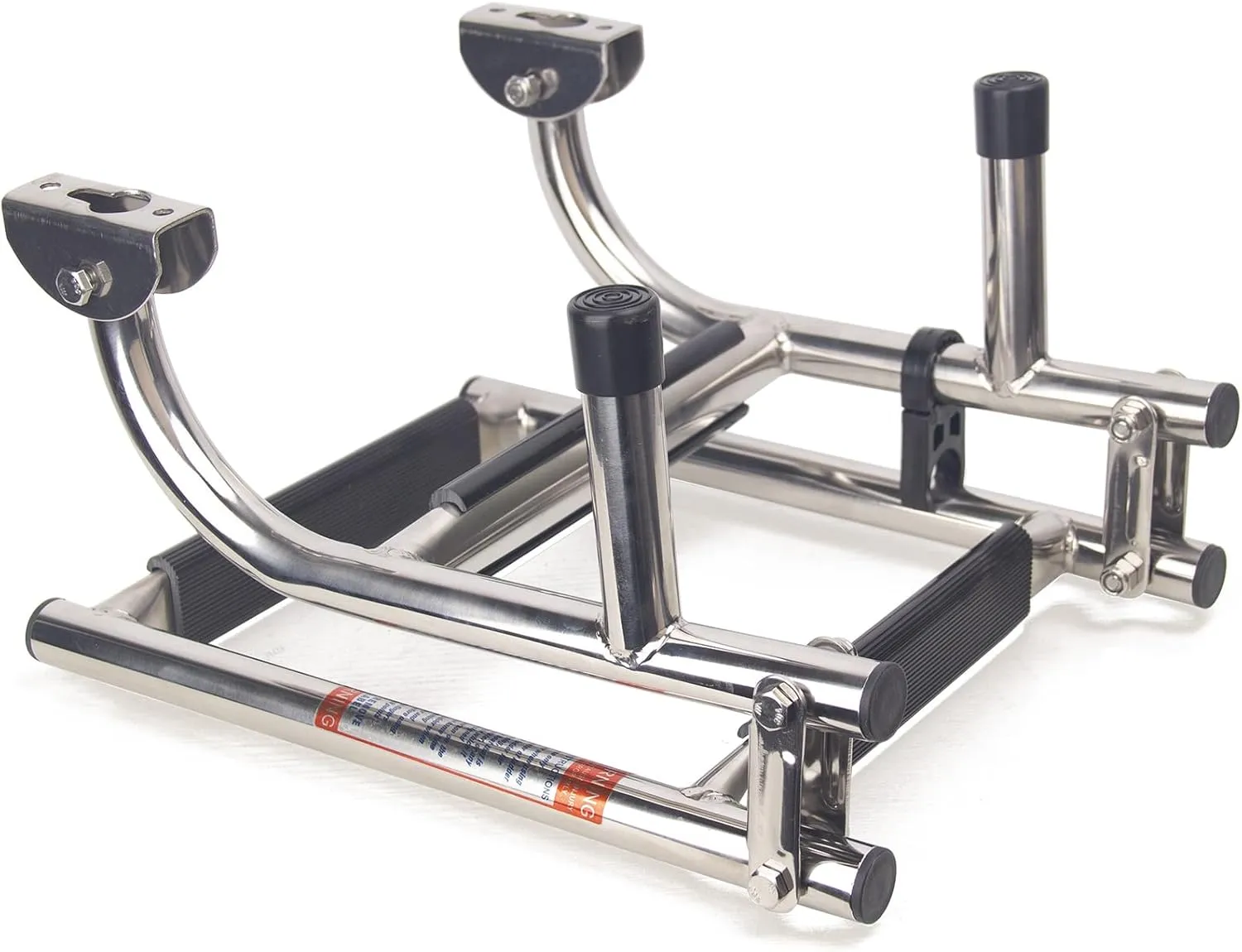 Transom Folding Boat Ladder - 10" Wide Stainless Steel Steps for Marine Boats & Yachts