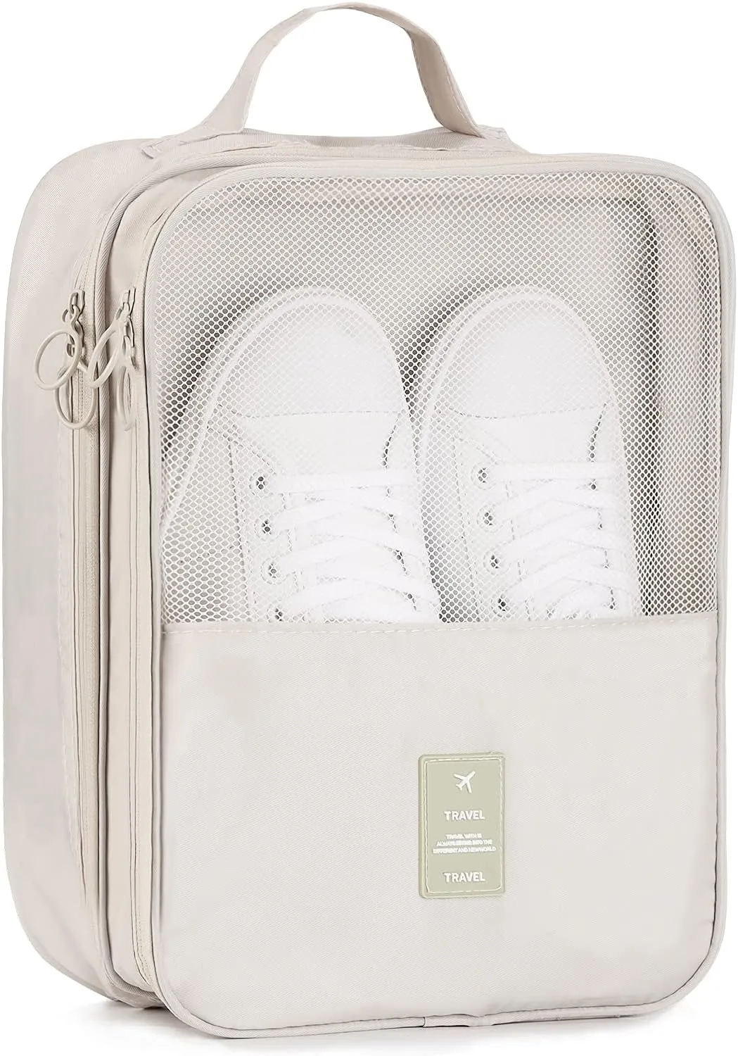 Travel Shoe Bag Holds 3 Pair of Shoes, Hezelf Shoe Storage Pouch for Travel and Daily Use, Travel Suitcase Shoe Organizer, Waterproof