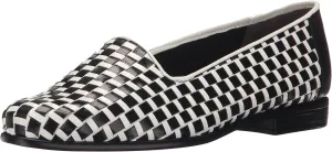 Trotters Women's Liz Ballet Flat, Black/White, 10.0 N US