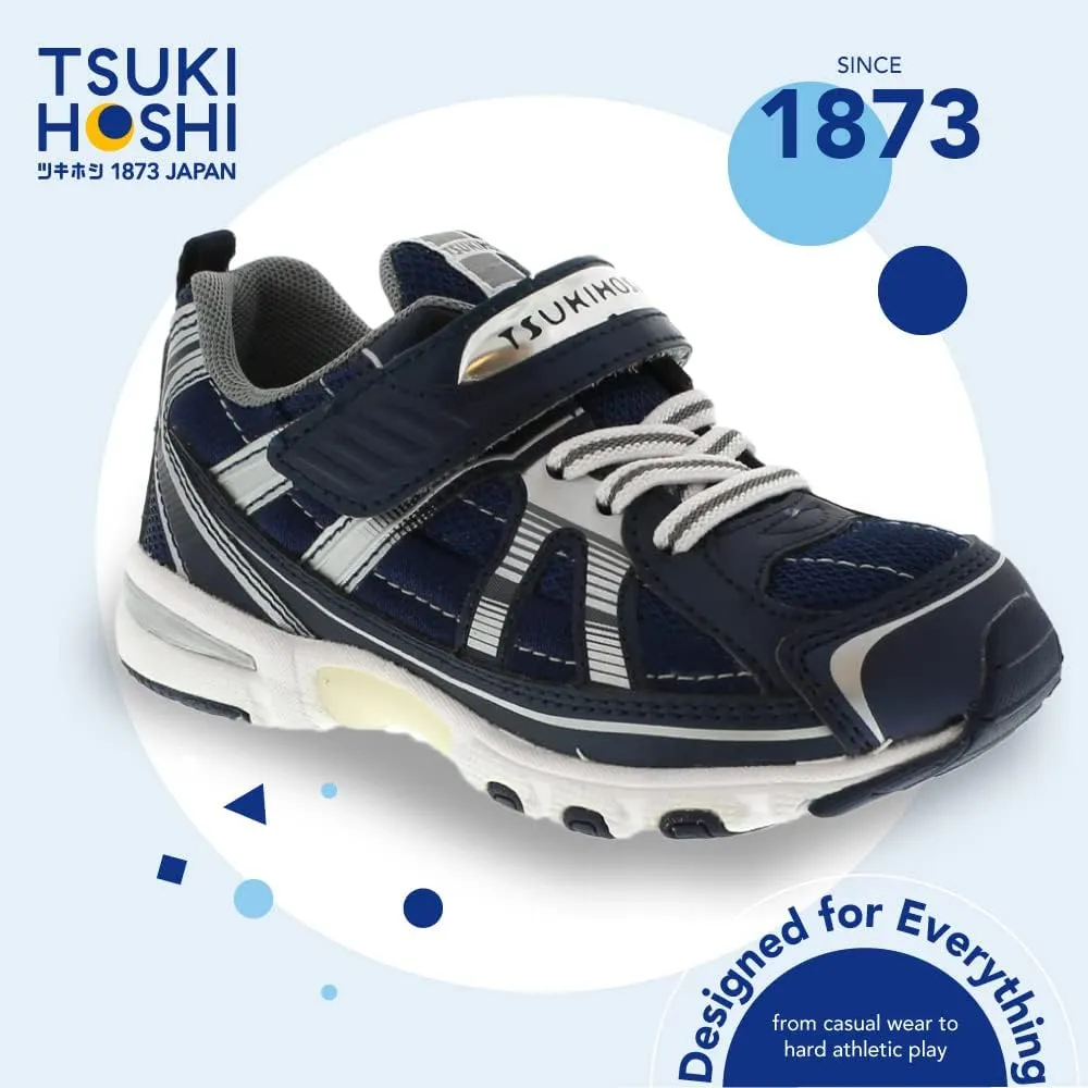 TSUKIHOSHI Storm Baby and Toddler Shoes - Strap-Closure Machine-Washable Baby Shoes with Wide Toe Box & Slip-Resistant, Non-Marking Outsoles