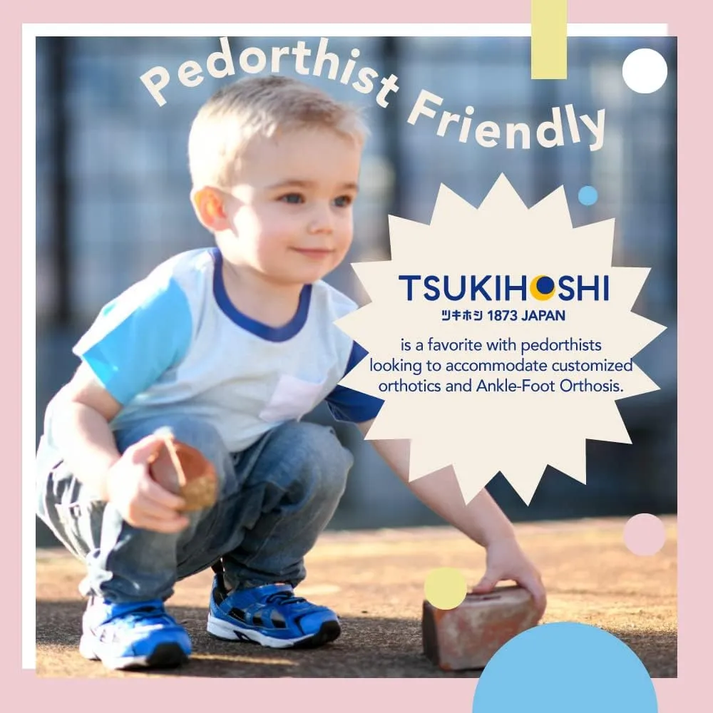 TSUKIHOSHI Storm Baby and Toddler Shoes - Strap-Closure Machine-Washable Baby Shoes with Wide Toe Box & Slip-Resistant, Non-Marking Outsoles