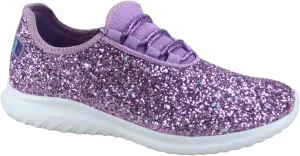 TZ Lotus-08 Women's Comfort Slip On Fashion Color Glitter Walking Runing Flat Heel Sneakers Shoes
