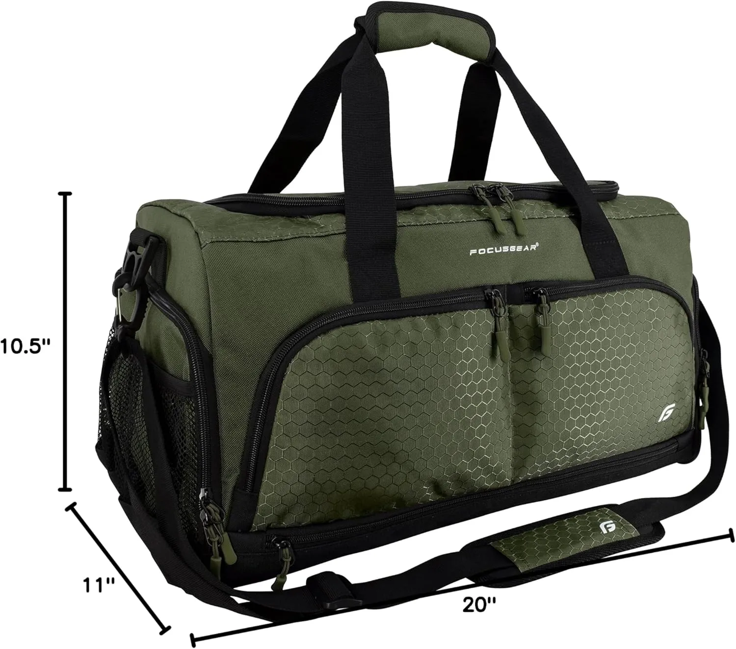 Ultimate Gym Bag 2.0: The Durable Crowdsource Designed Duffel Bag with 10 Optimal Compartments Including Water Resistant Pouch