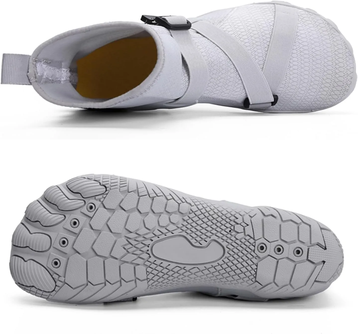 UMANPOO Men Water Shoes Women Barefoot Slip on Sneaker Swim Aqua Beach Running Walking Hiking Cycling Non Slip High Top