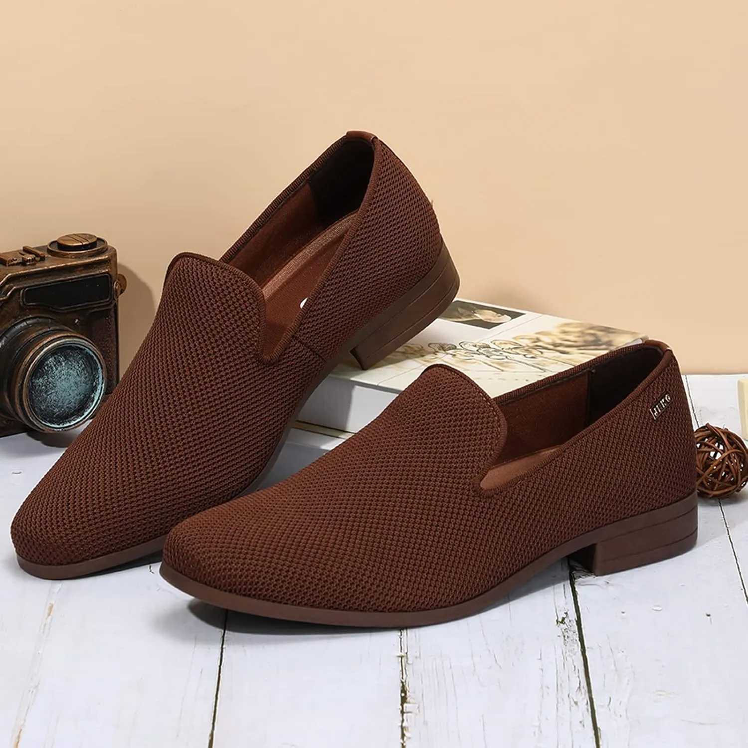 UUBARIS Mens Dress Loafers Tuxedo Suit Slip on Shoes