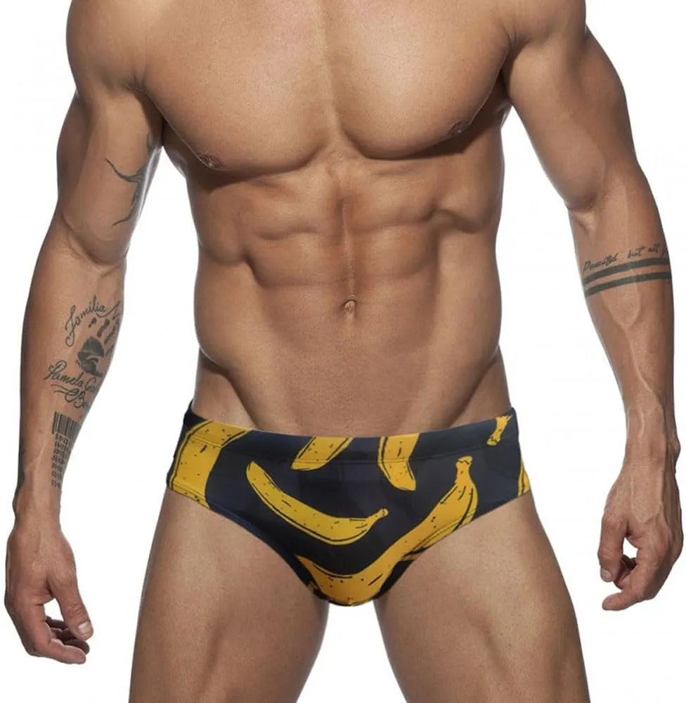 UXH New Men's Tigh Swimming Briefs whiteTrunks Swimwear Swimsuit Water Repellent Man Beach Short Men Swim Suit