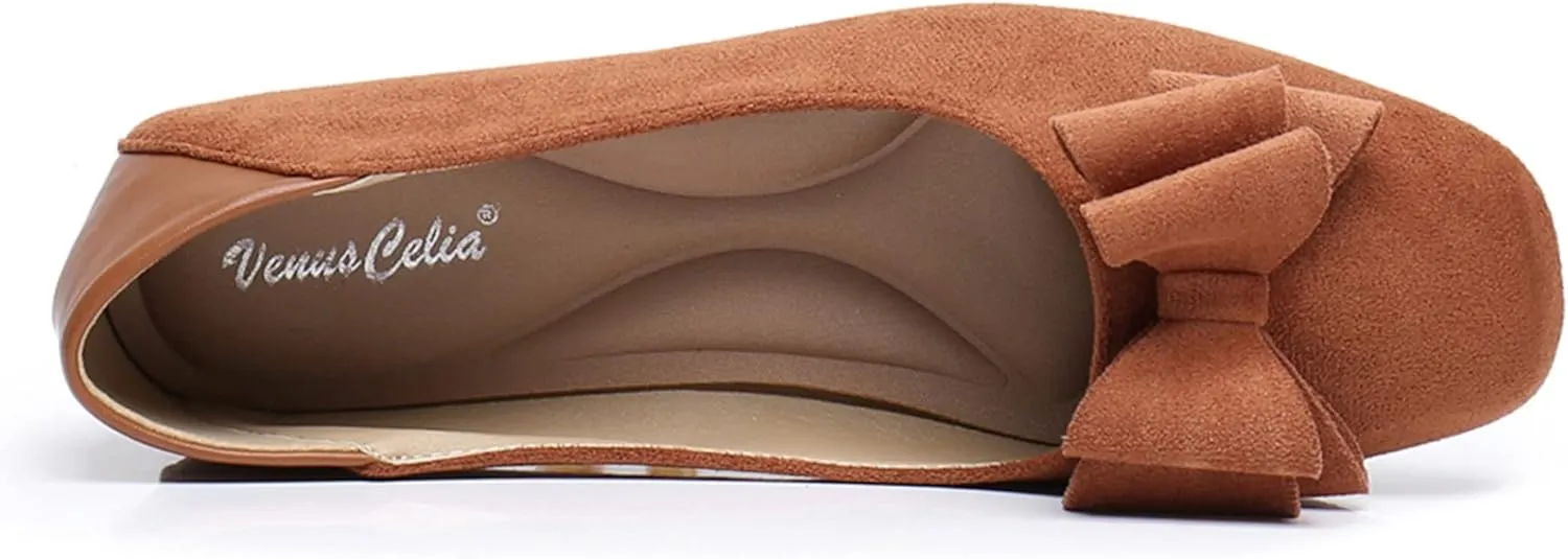VenusCelia Women's Tile-Toe Flat Shoe