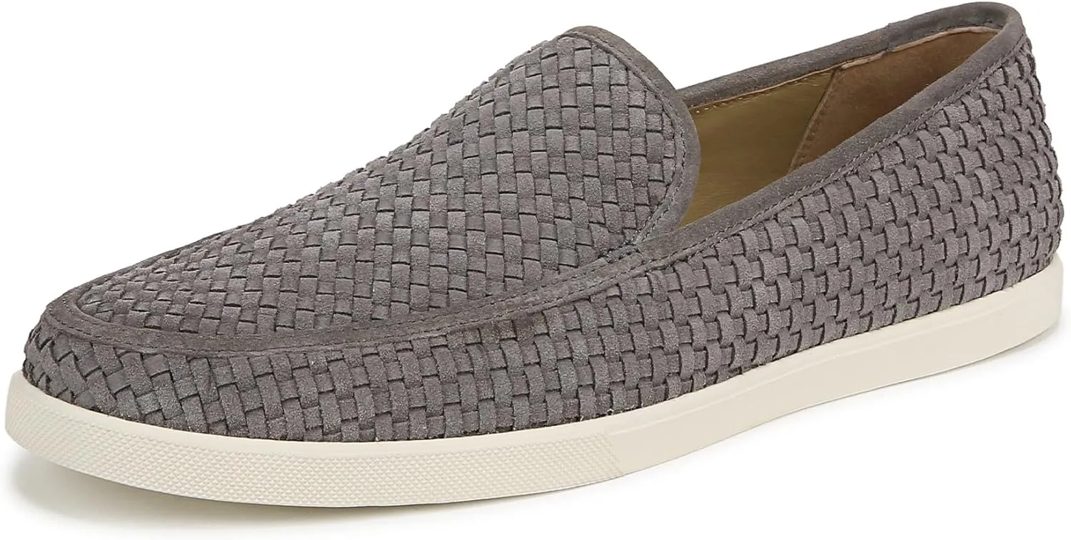 Vince Mens Sonoma Loafer Smoke Grey Woven Suede 9.5 M