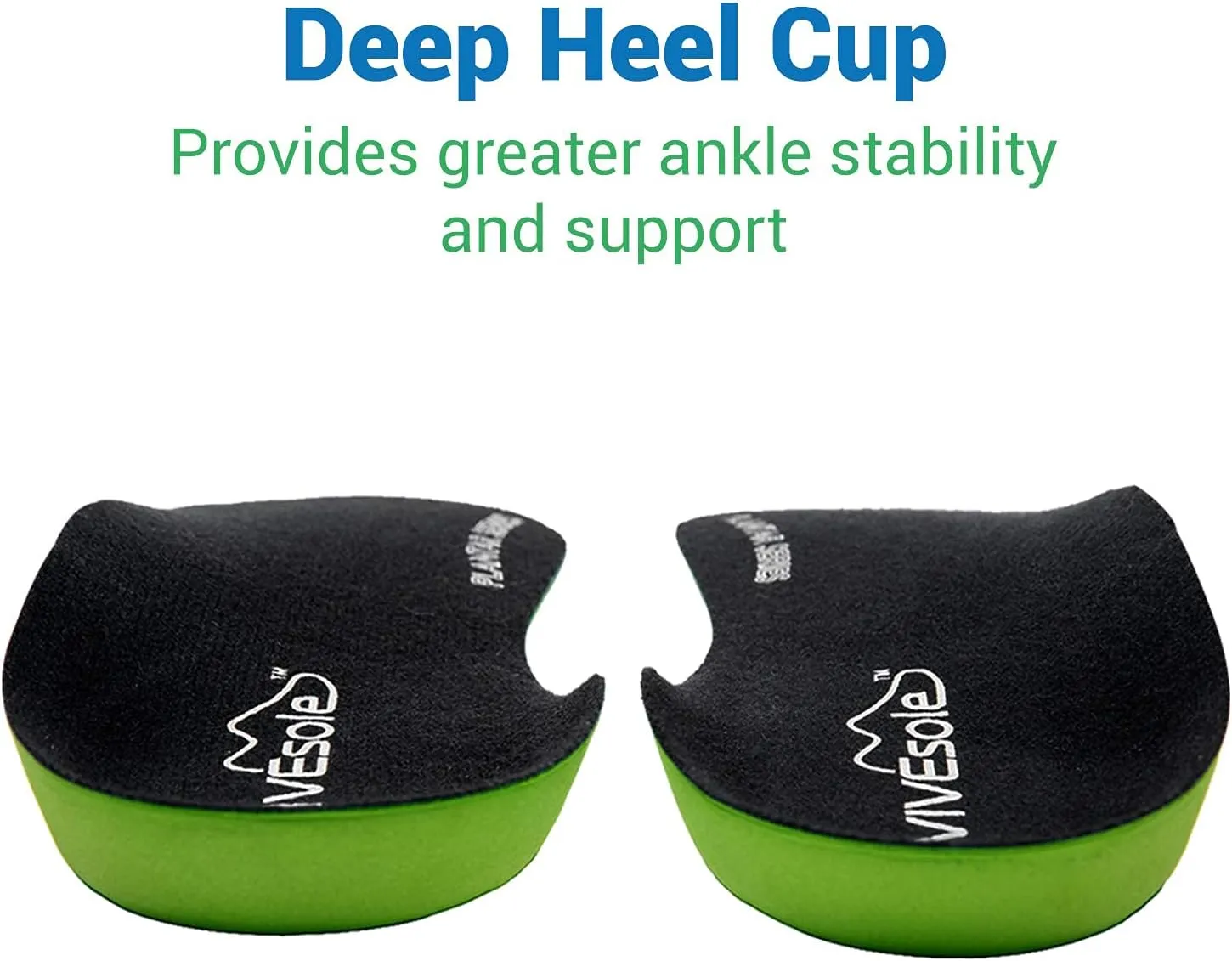 ViveSole 3/4 Plantar Fasciitis Insoles for Women and Men - Orthopedic Inserts for Flat Feet, Arch Support, Fatigue, and Lower Back Pain Relief - Non Odor Foam Cup Support